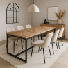 Table de salle à manger bois massif industrielle 220 cm - Kingdom, Meubles Moss, format image carré