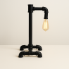 Lampe à poser de style industriel, Noir, Cali, Meubles Moss